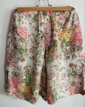 jupe taille haute à fleur vintage