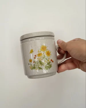 mug tisanière à fleurs