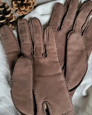 gants cuir suédine, intérieur cachemire