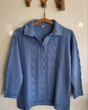 pull polo en maille tricotée