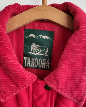 veste rouge matelassée vintage