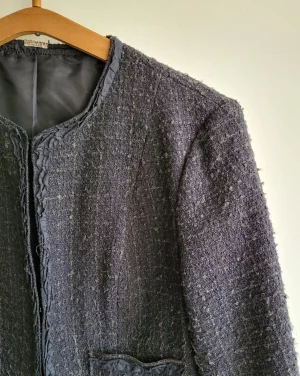 veste façon tweed avec laine