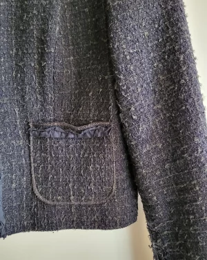veste façon tweed avec laine