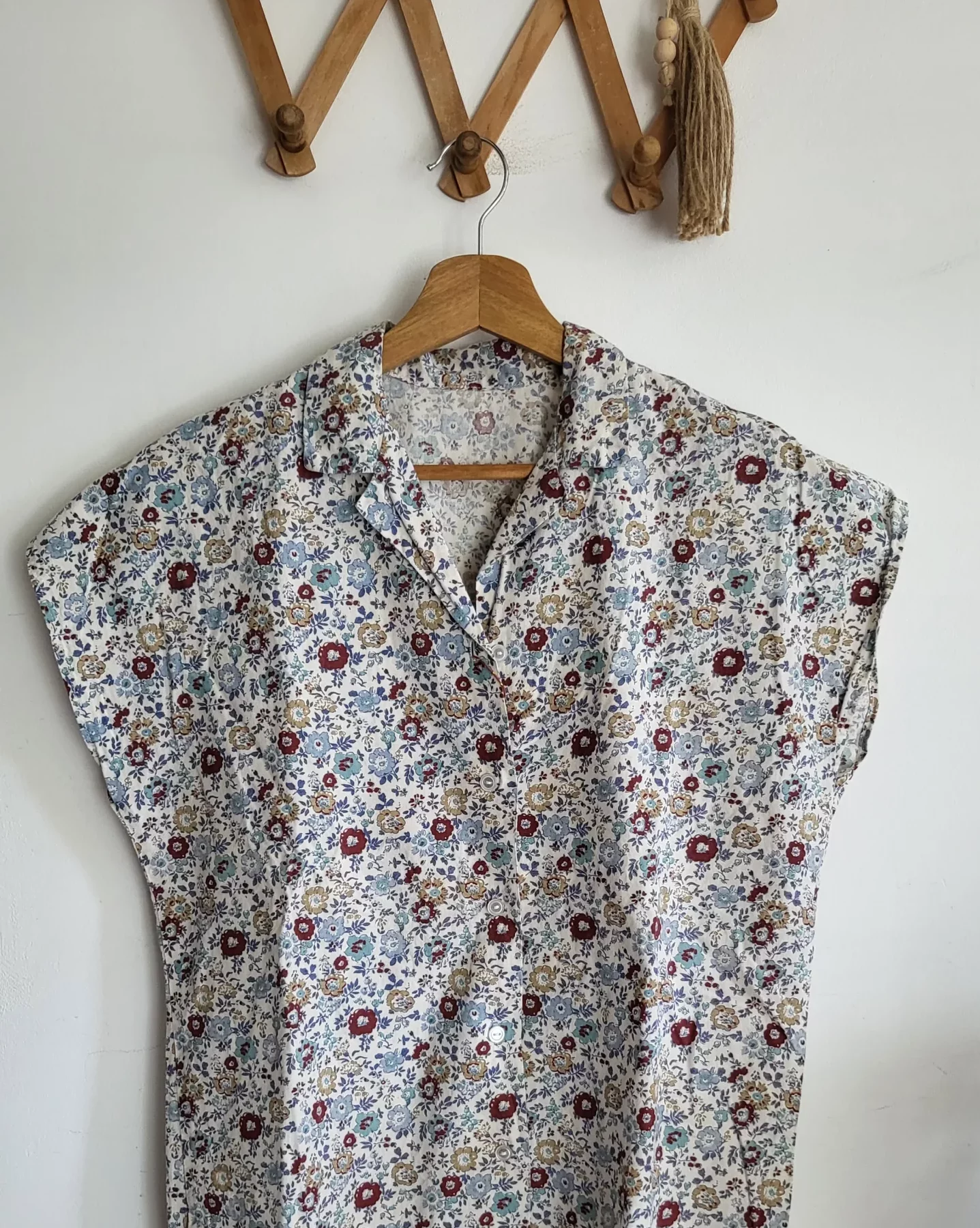 chemise en coton à fleurs