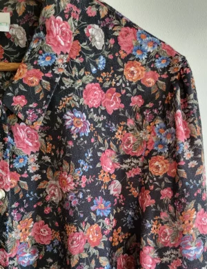 chemise vintage CANDA à fleurs