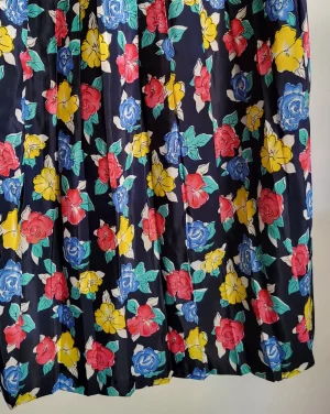 jupe plissée vintage à fleurs